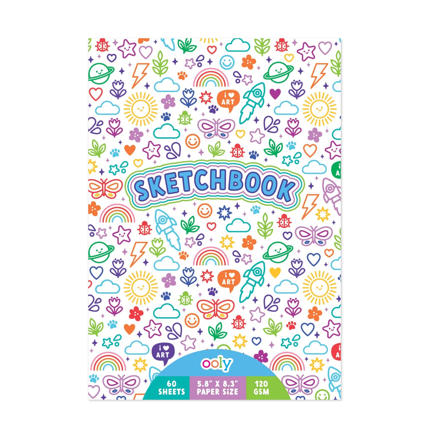 Colorful Doodles Sketchbook - 60 Sheets