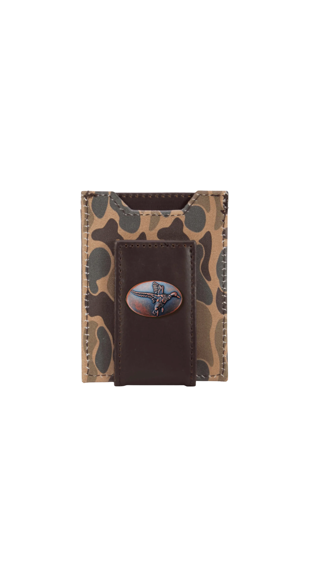 Mallard Men's Magnetic Old School Camo Leather Wallet