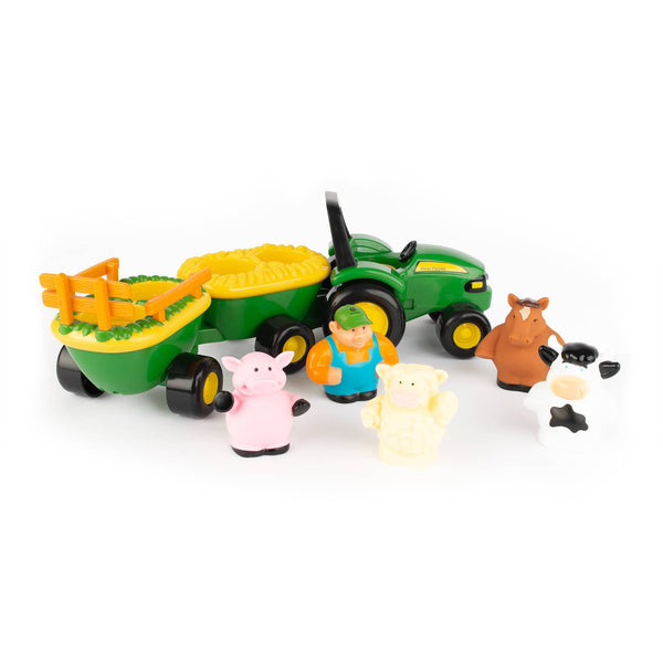 TOMY John Deere Animal Sounds Hayride Musical Tractor Toy