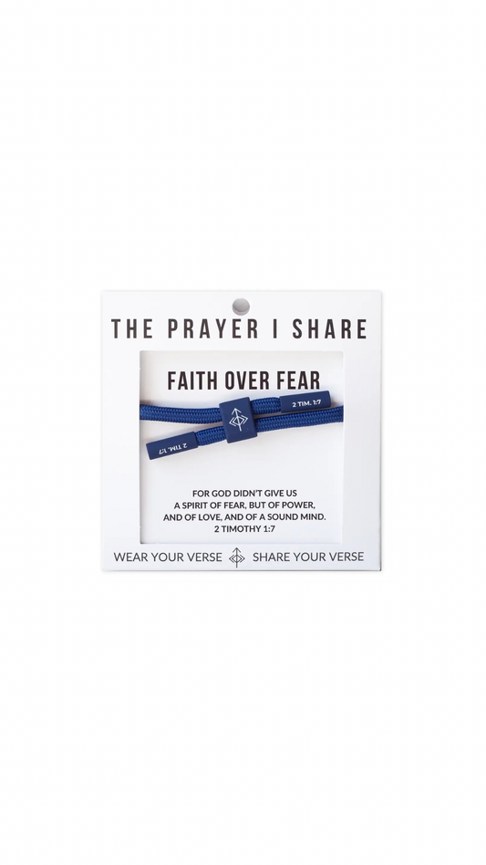 Faith Over Fear Bracelet, Christian Cord Bracelet
