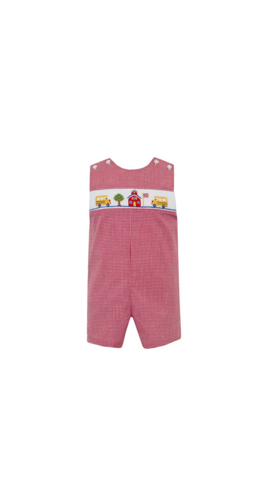 Back to School Red Gingham Short Jon Jon