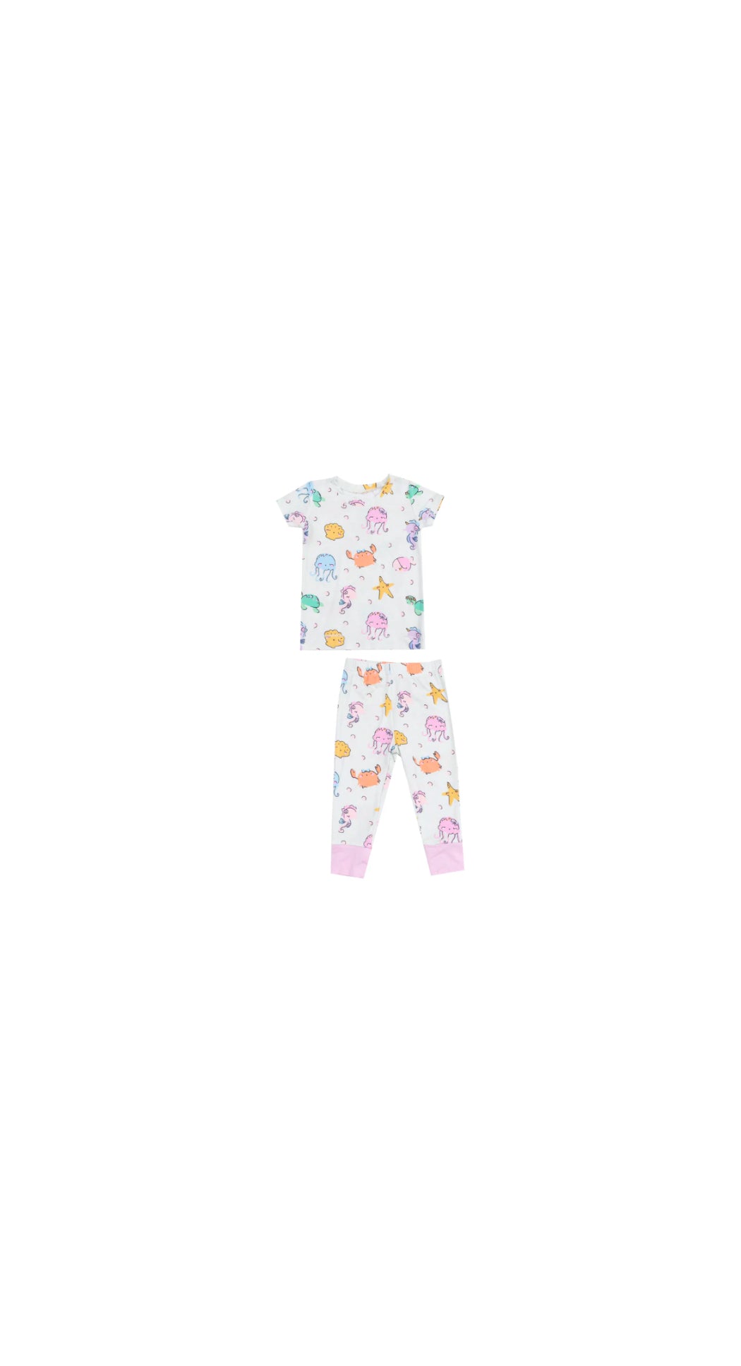 Cutie Sea Creatures Short Sleeve Loungewear Set