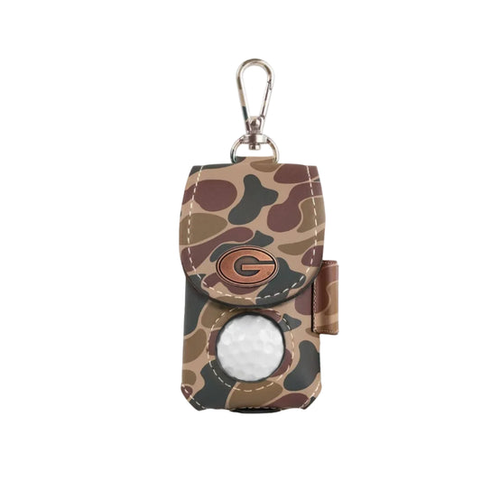 Georgia Bulldogs Leather Golf Ball and Tee Holder