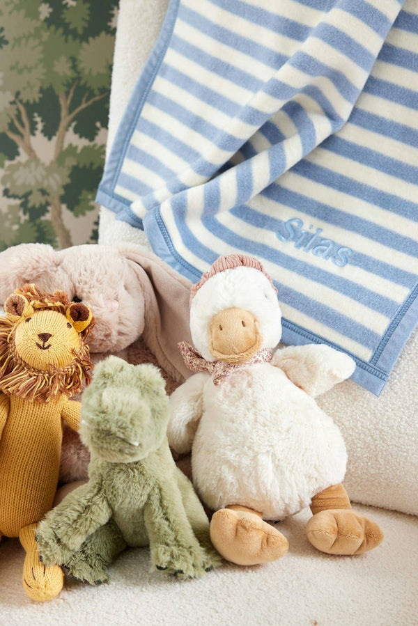 Sweet Pea Stripe Fog Mini Blanket