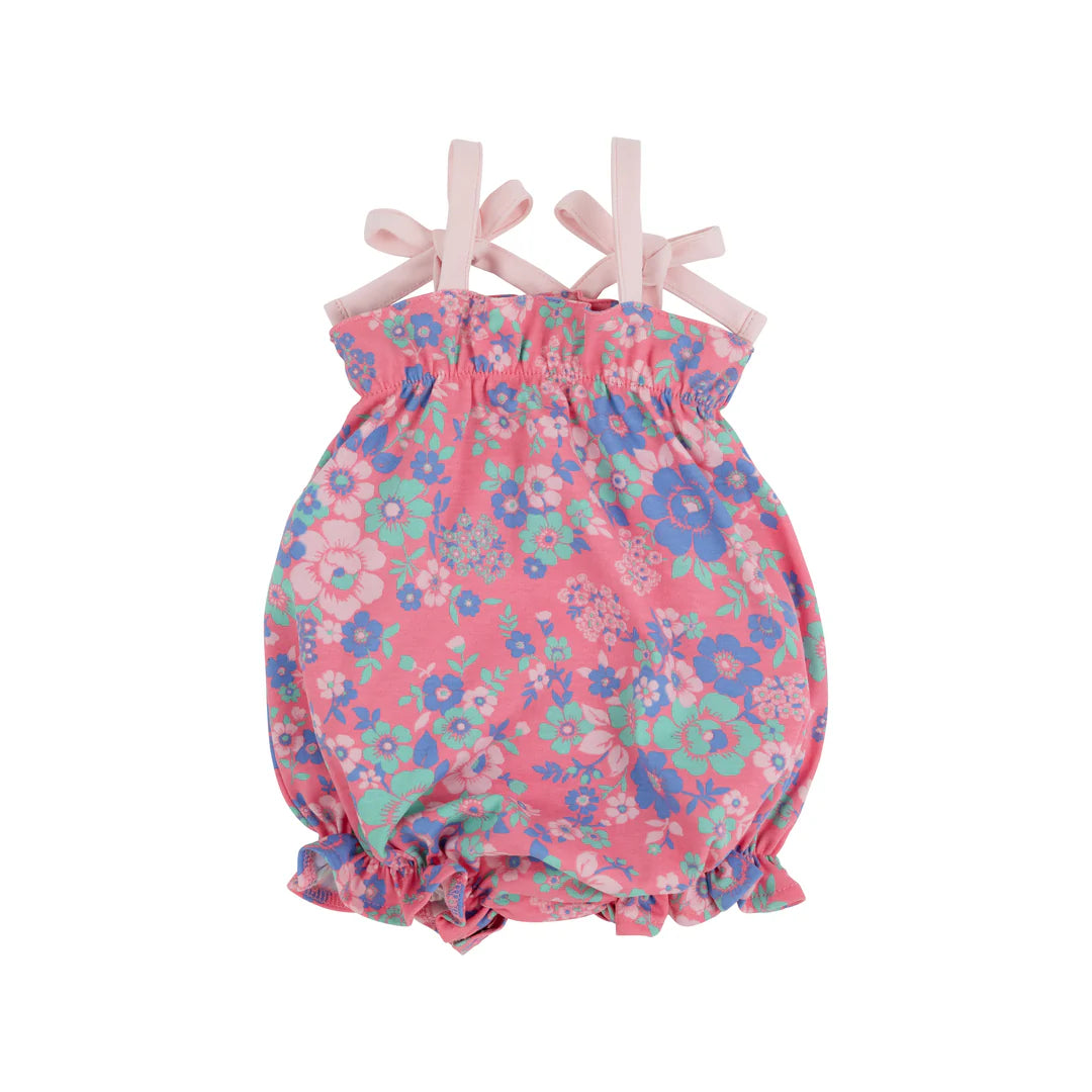 Rosey Romper Mt. Paran Mini Floral with Palm Beach Pink