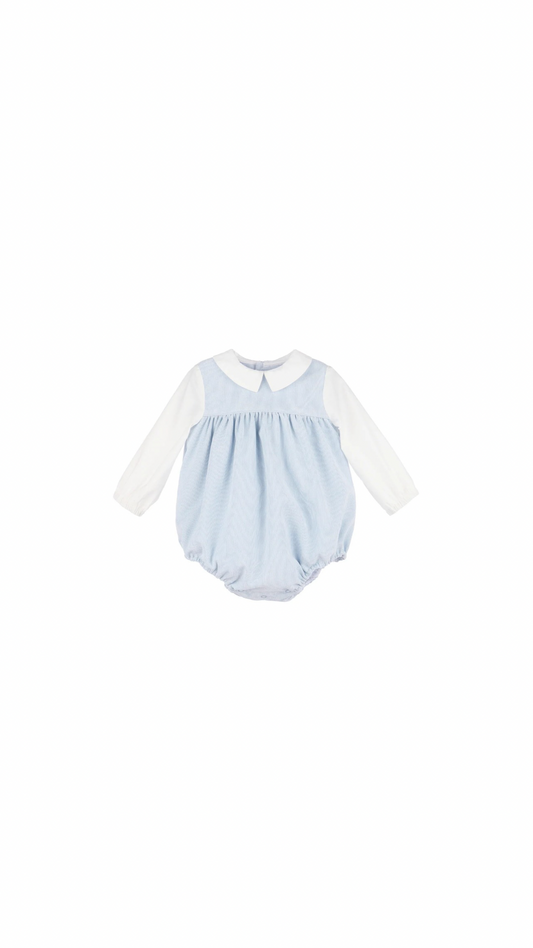 Vintage Cord Boy Bubble - Blue