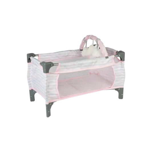 Adora Deluxe Baby Doll Pack-N-Play & Changing Table Set - Pastel Pink Hearts