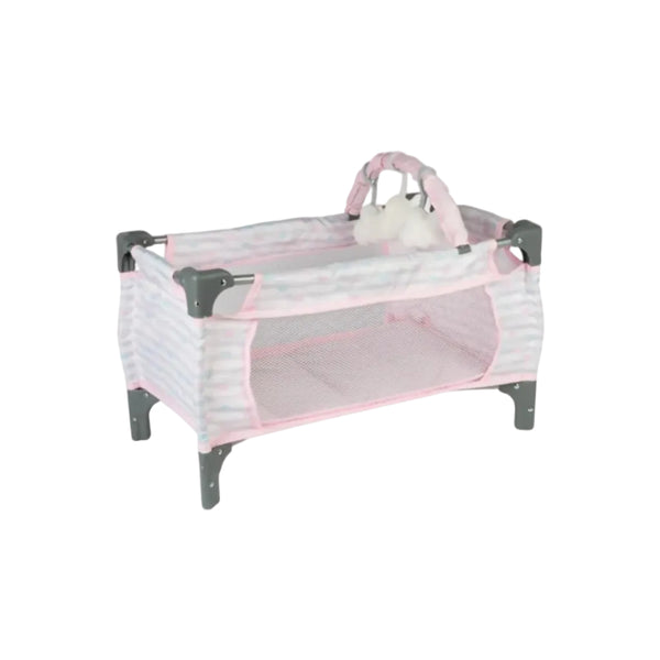 Adora Deluxe Baby Doll Pack-N-Play & Changing Table Set - Pastel Pink Hearts