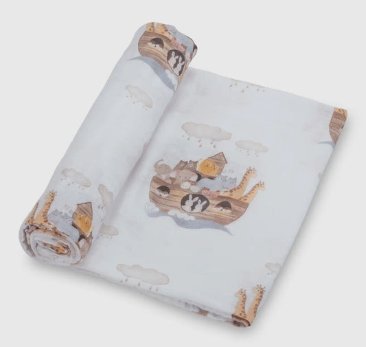 Noah’s Ark Baby Muslin Swaddle