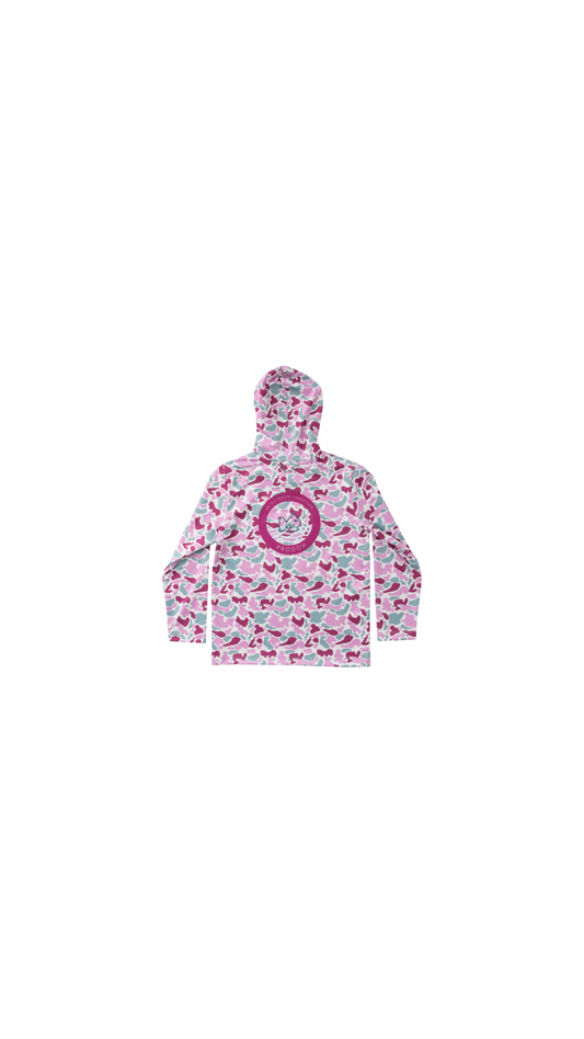 Girl's Pro Performance Hoodie T-Shirt Orchid Break Point Camo