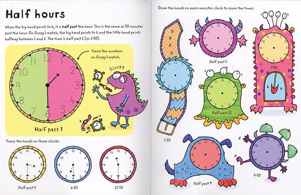 Wipe-Clean Telling the Time: Usborne