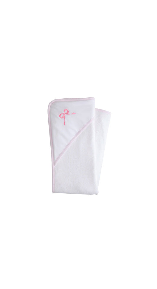 Hooded Towel - Pink Bow