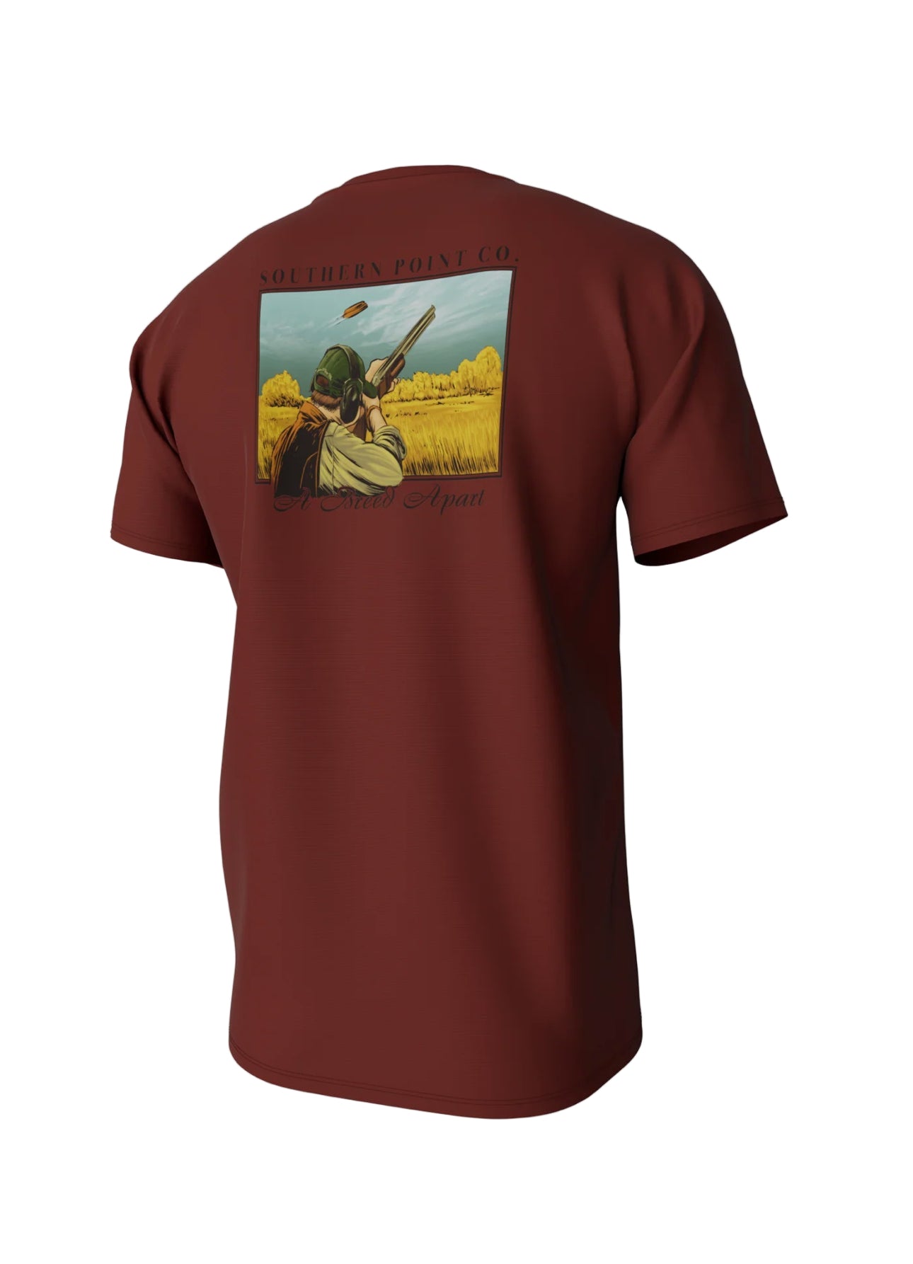 Youth Clay Shooting Sleeve Pocket Tee - Chili Oil
