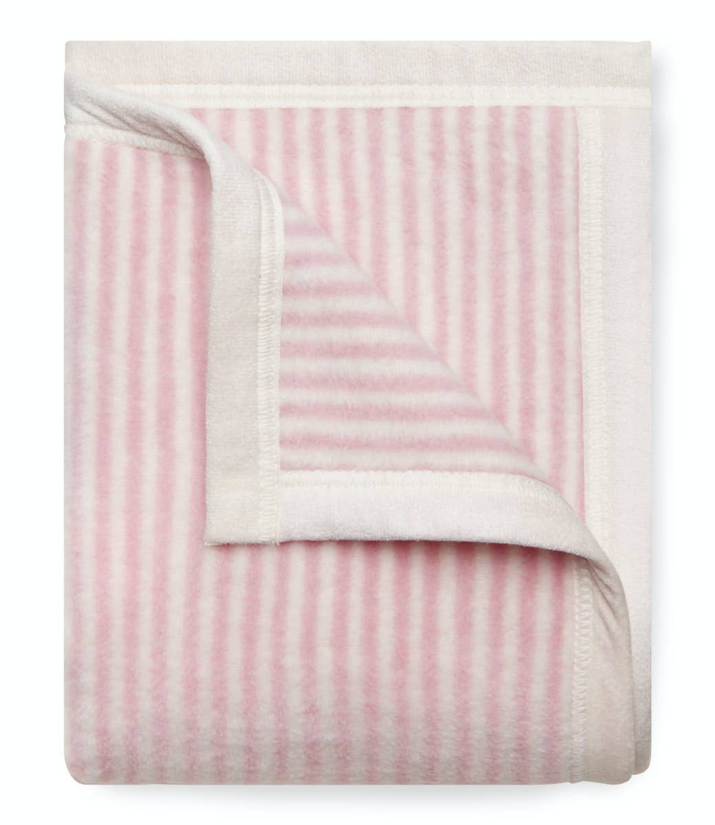 Sweet Pea Stripe Blush Mini Blanket