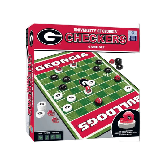 Georgia Bulldogs Checkers Board Game
