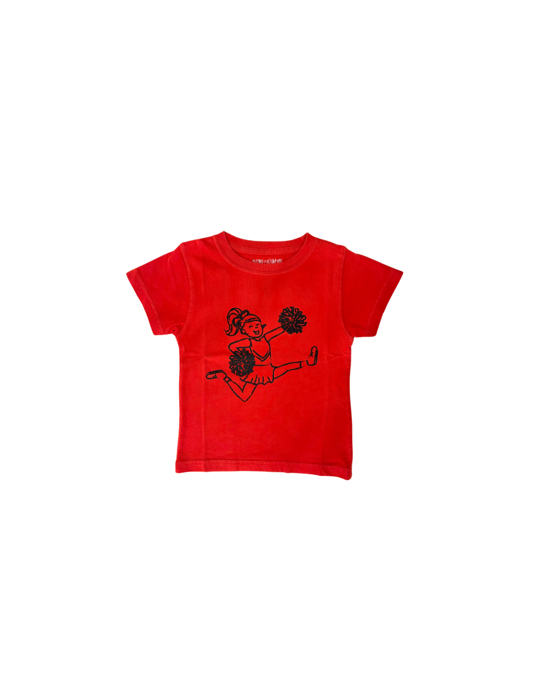 Short Sleeve Red/Black Cheerleader T-Shirt