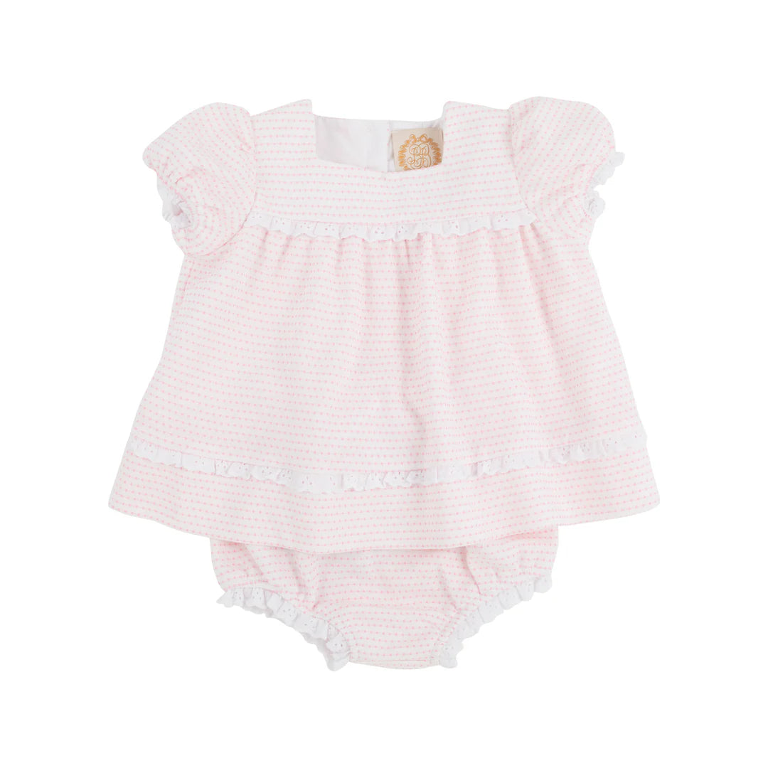 Darien Dot Flossy Frock Set - Bloomers