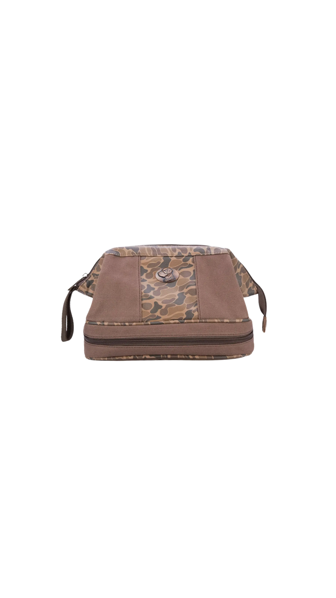 Lab Brown Waxed Canvas Old School Camo Toiletry Dopp Bag