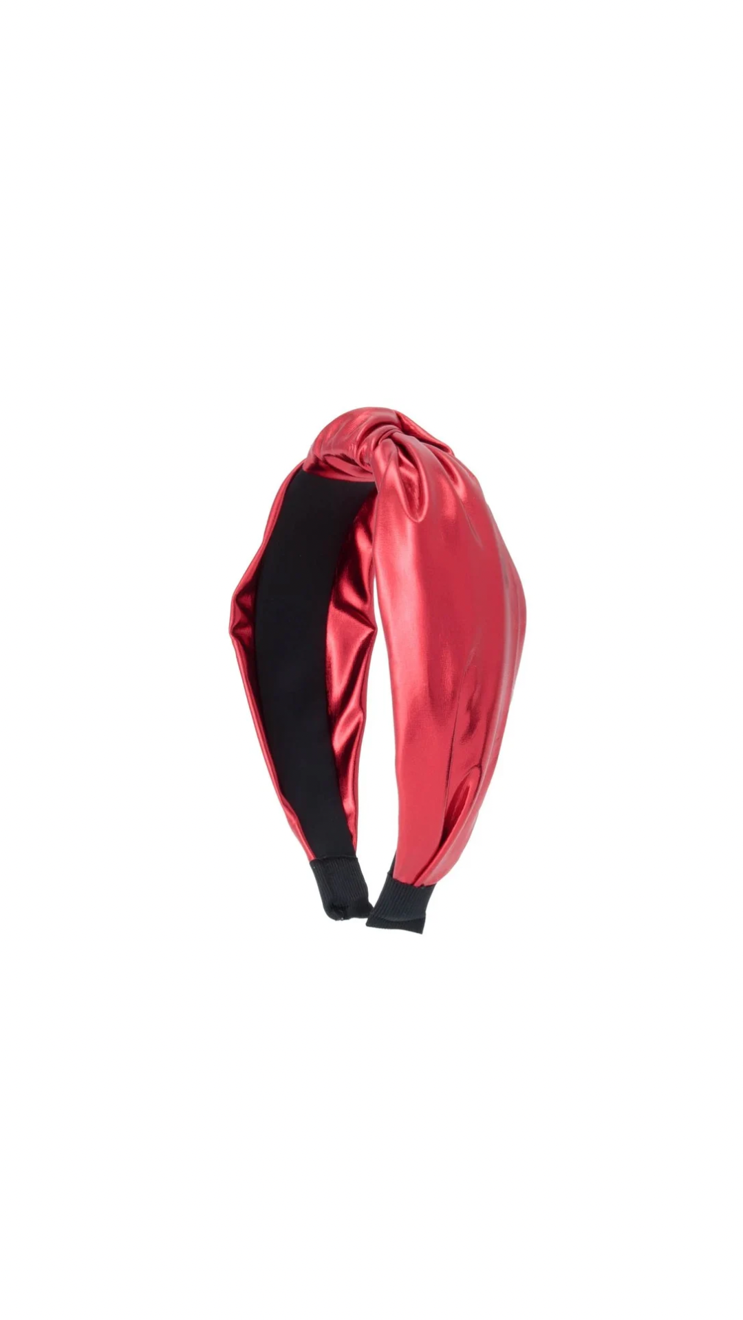 Top Knot Headband in Red Metallic