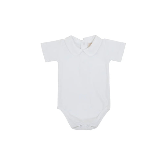 Peter Pan Shirt - Pima Short Sleeve Onesie & Shirt Worth Avenue White