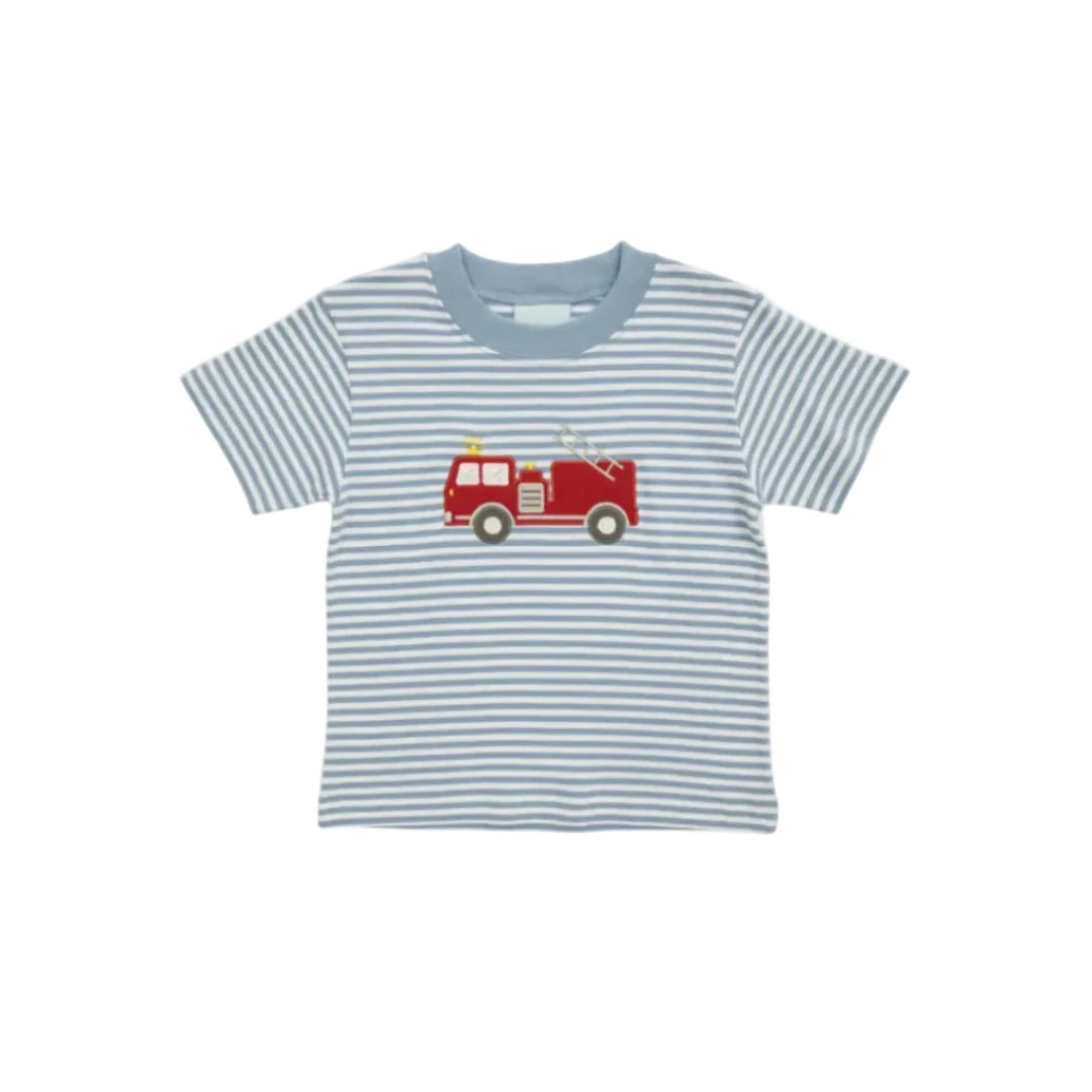 Firetruck Shirt, Blue Stripe