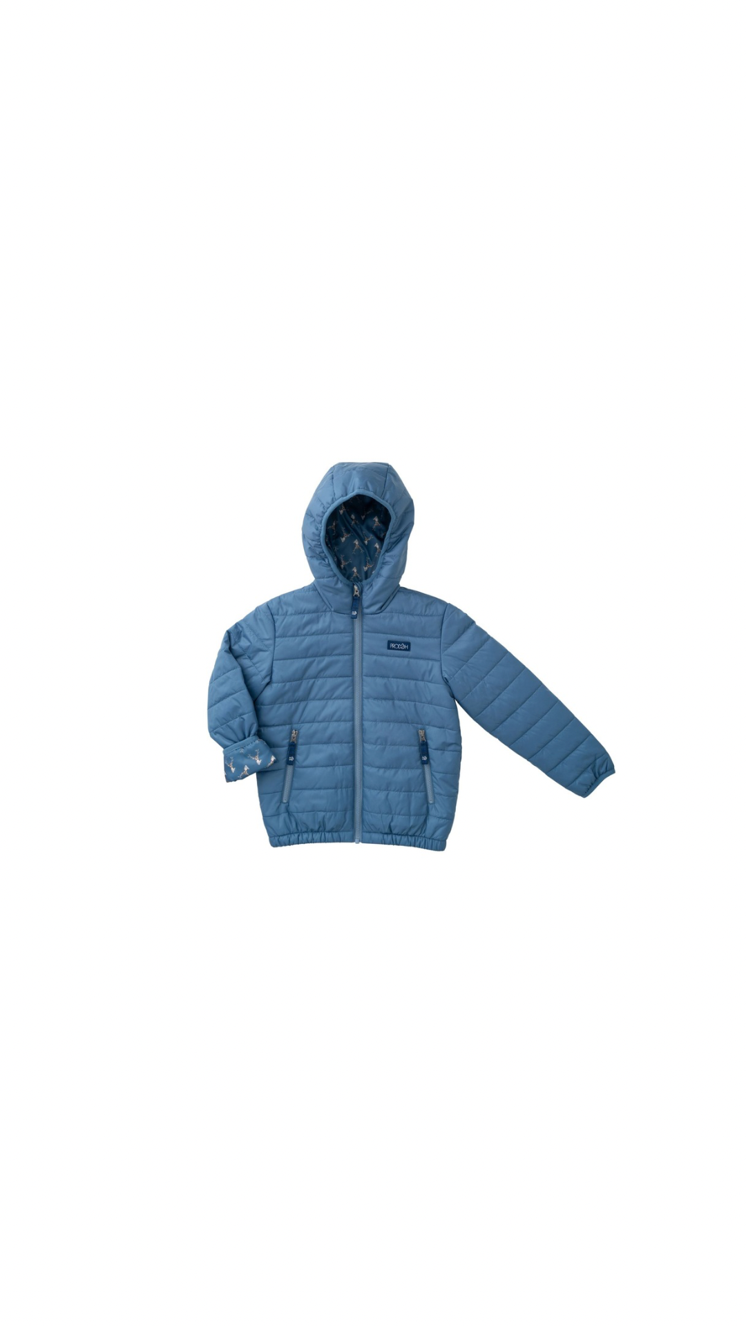 Boys Hooded Puffer Jacket Copen Blue