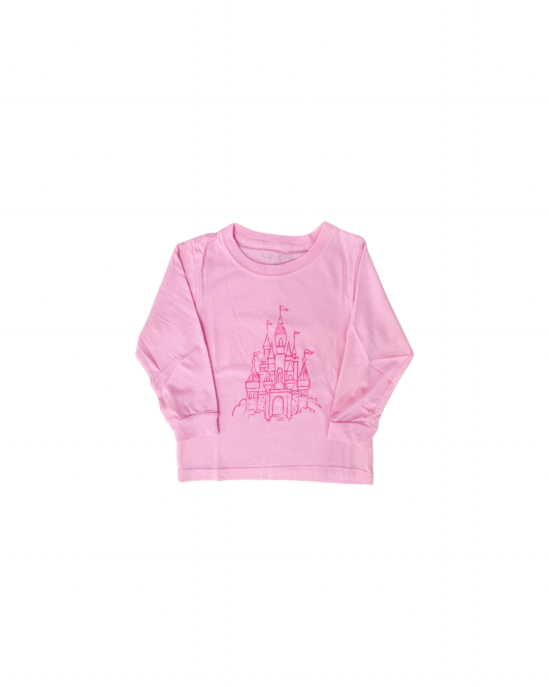 Long Sleeve Light Pink Castle T-Shirt