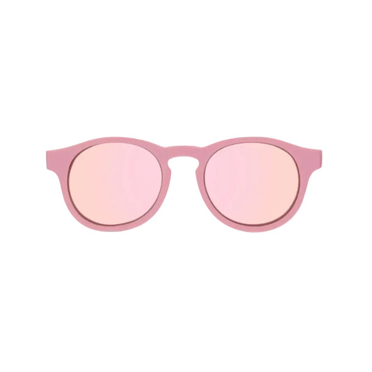 Pretty In Pink Polarized Keyhole Mirrored Lens Sunglasses