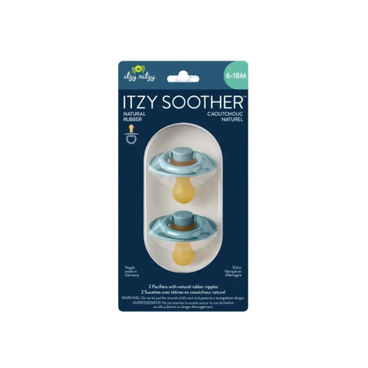 Itzy Soother Natural Rubber Paci Sets Harbor/Coast 0-6m