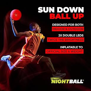 Nightball Light Up Led Basketball Red