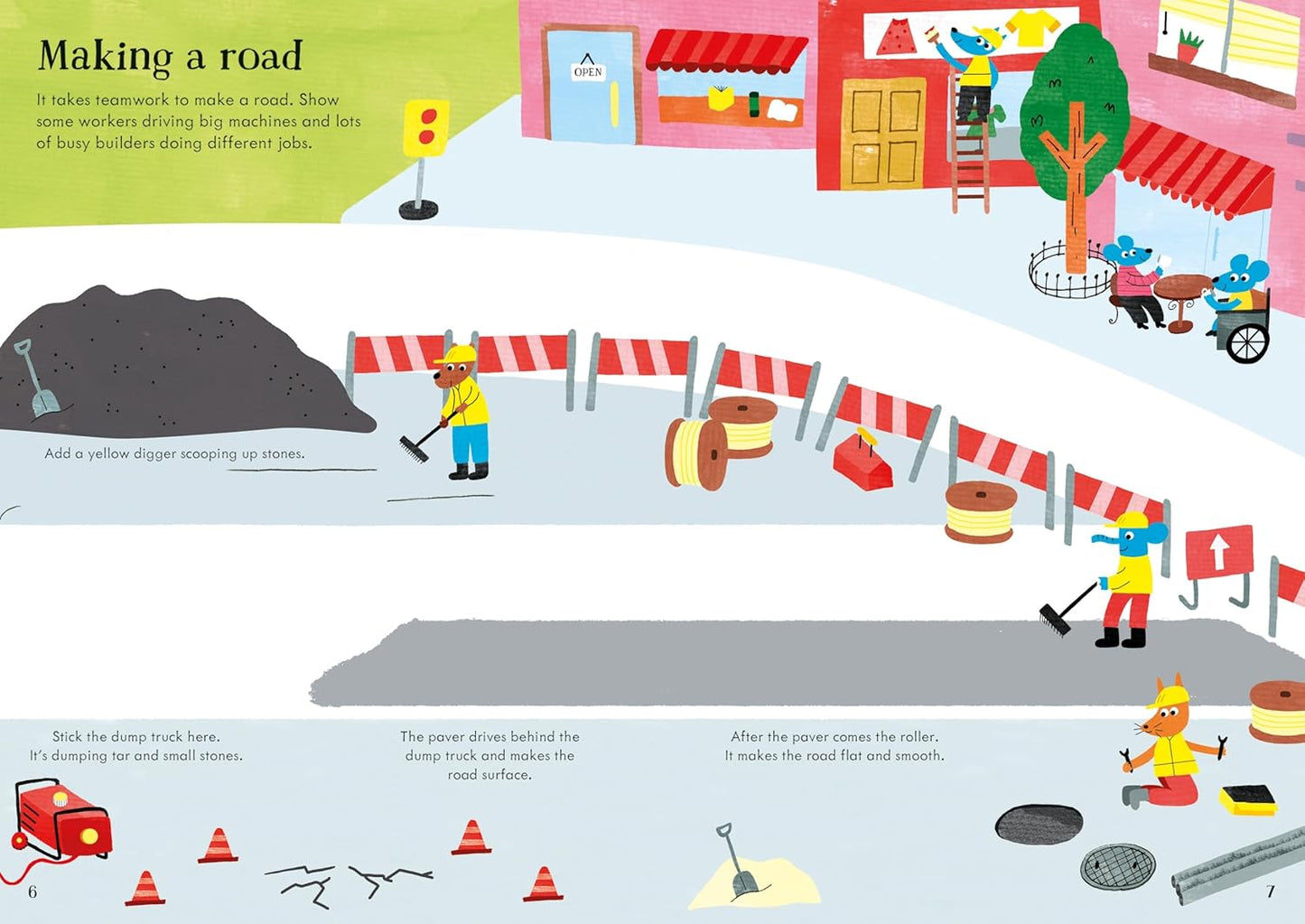 Little First Stickers Construction Site: Usborne