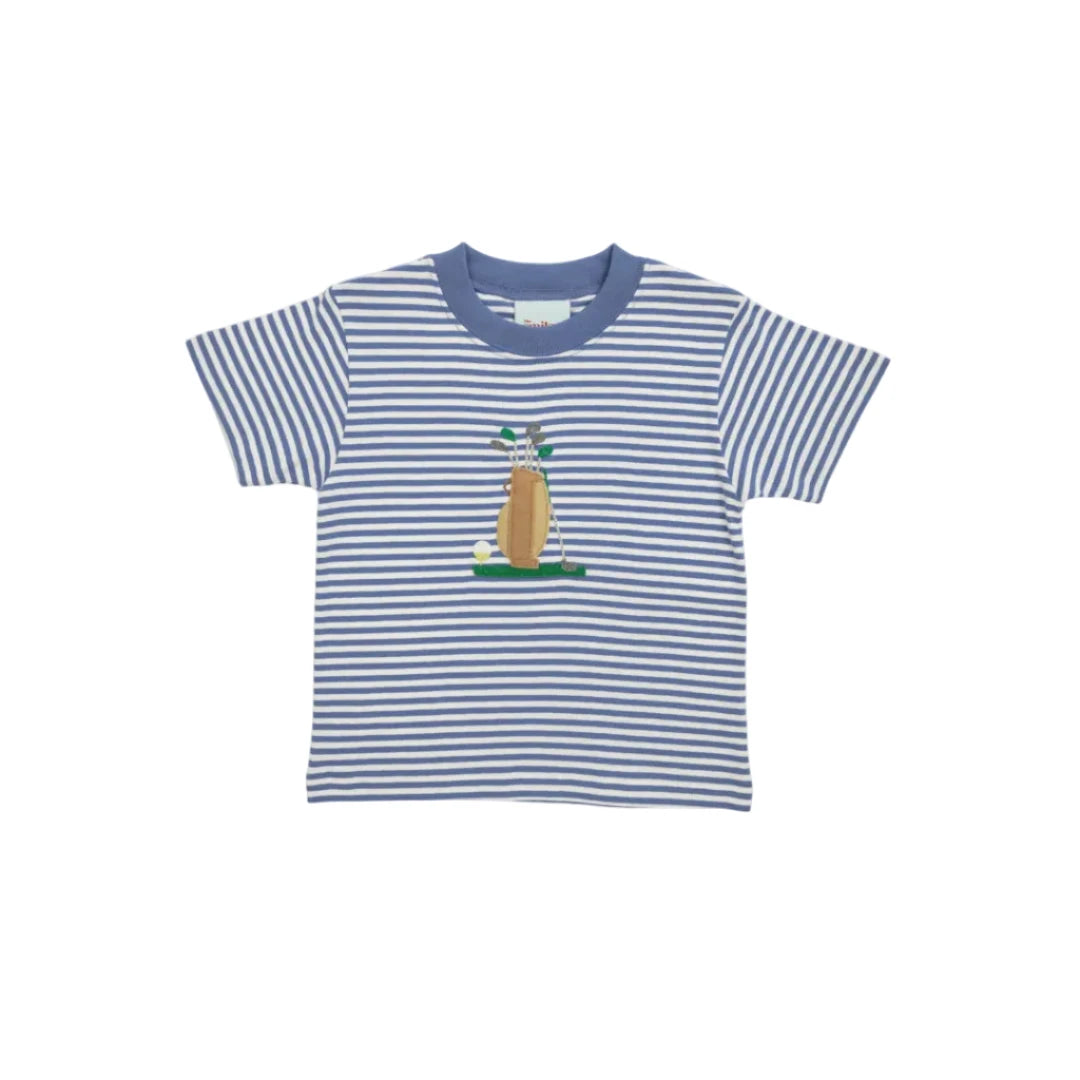 Golf Bag Shirt Blue Stripe