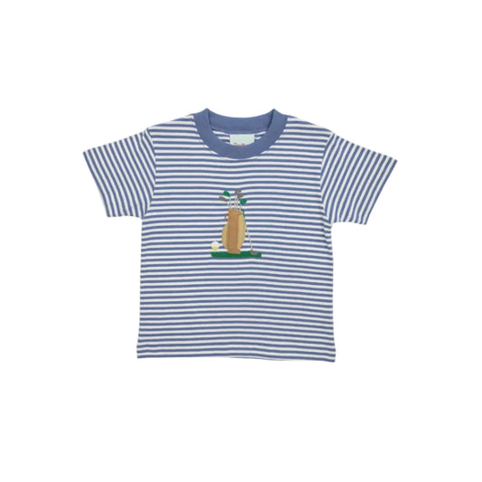 Golf Bag Shirt Blue Stripe