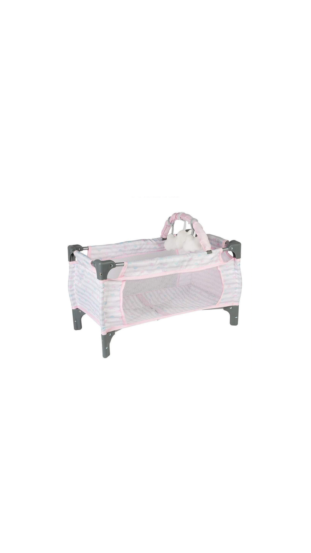 Adora Deluxe Baby Doll Pack-N-Play & Changing Table Set - Pastel Pink Hearts