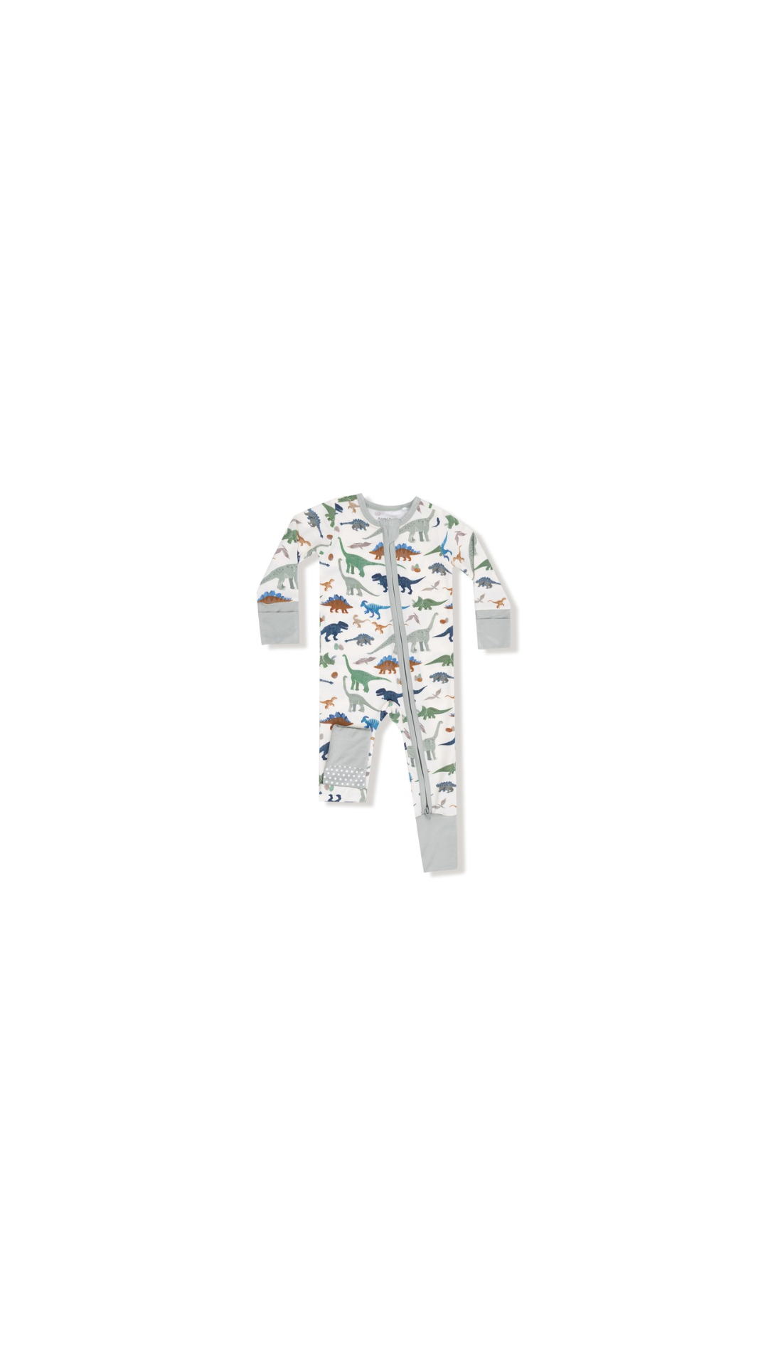 Washy Dinos  - 2 Way Zipper Romper