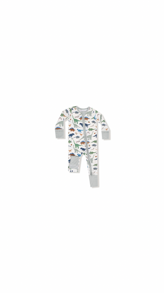 Washy Dinos  - 2 Way Zipper Romper