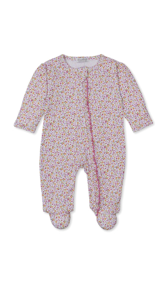 Footie with Zip Comp Blossoming Bows