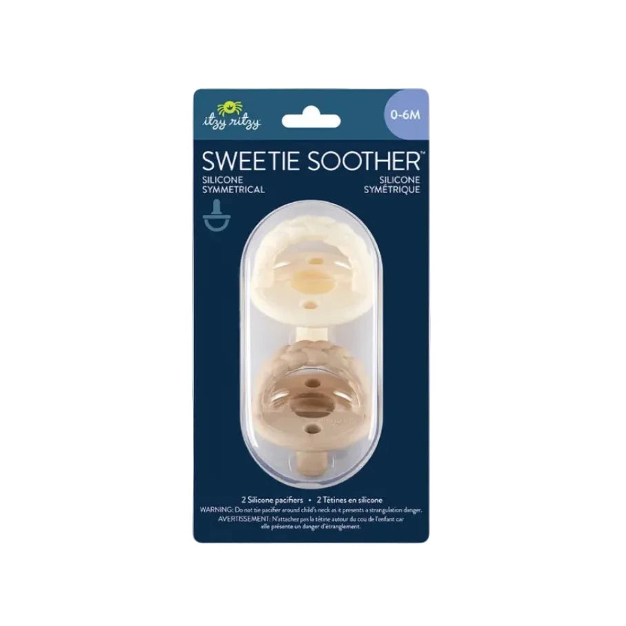 Sweetie Soother™ Pacifier Set - Toast + Buttercream Braids