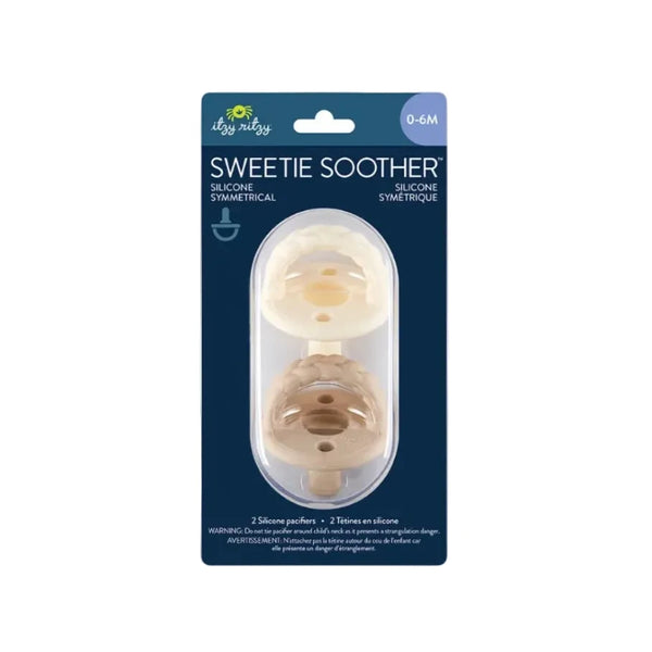 Sweetie Soother™ Pacifier Set - Toast + Buttercream Braids