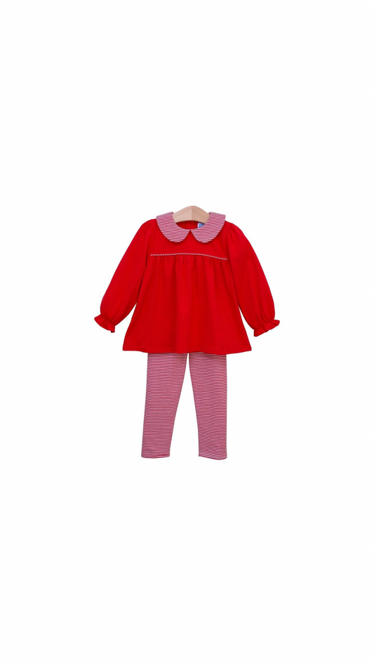 Abigail Pants Set Red