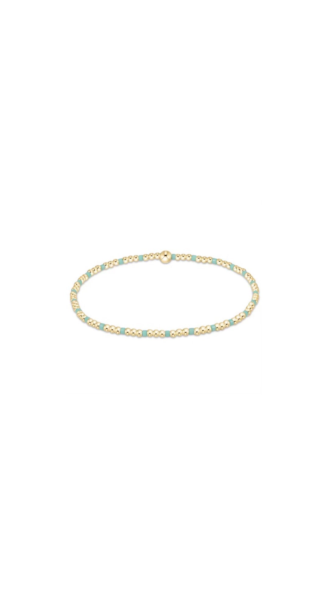 egirl hope sincerity pattern 2mm bead bracelet - mint