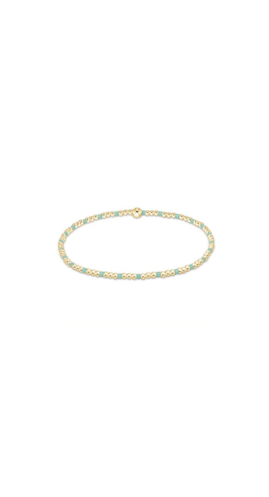 egirl hope sincerity pattern 2mm bead bracelet - mint