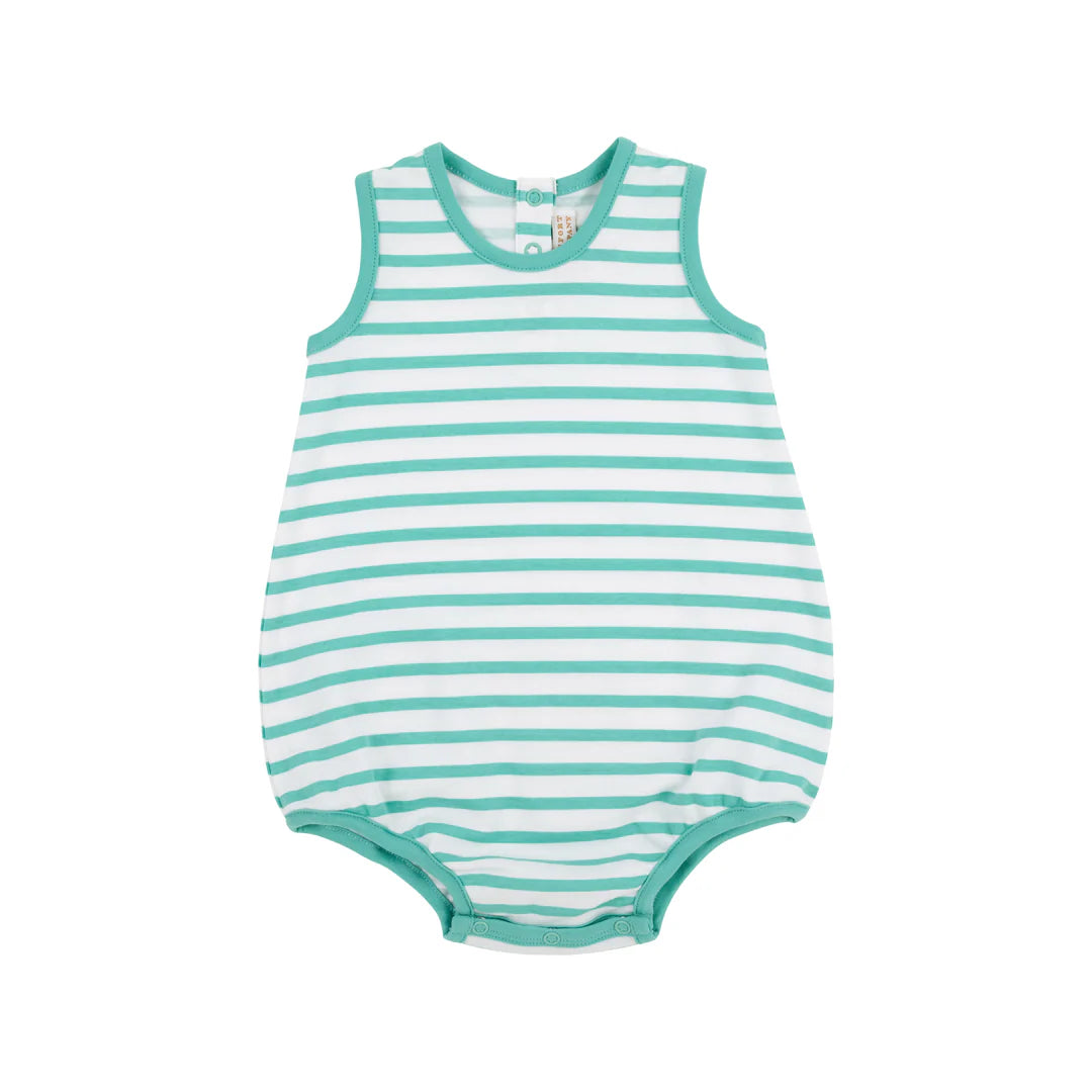 Patton Play Bubble Turks Teal Stripe with Turks Teal