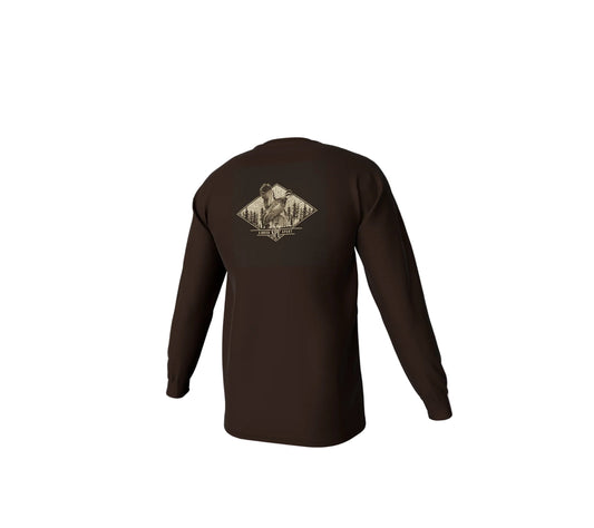 Youth Diamond Quail Long Sleeve Pocket Tee - Gunstock
