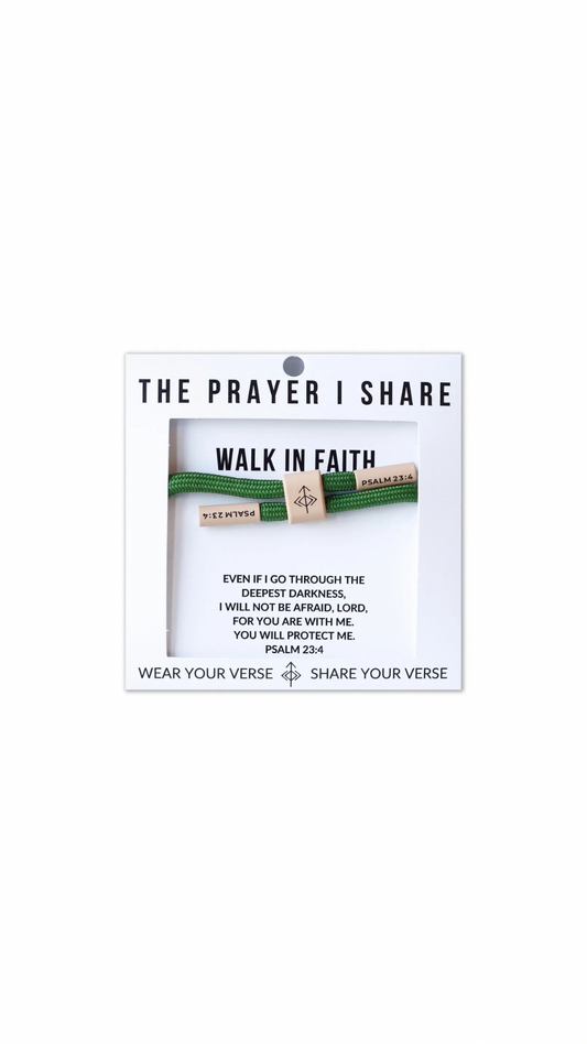 Walk In Faith Prayer Bracelet