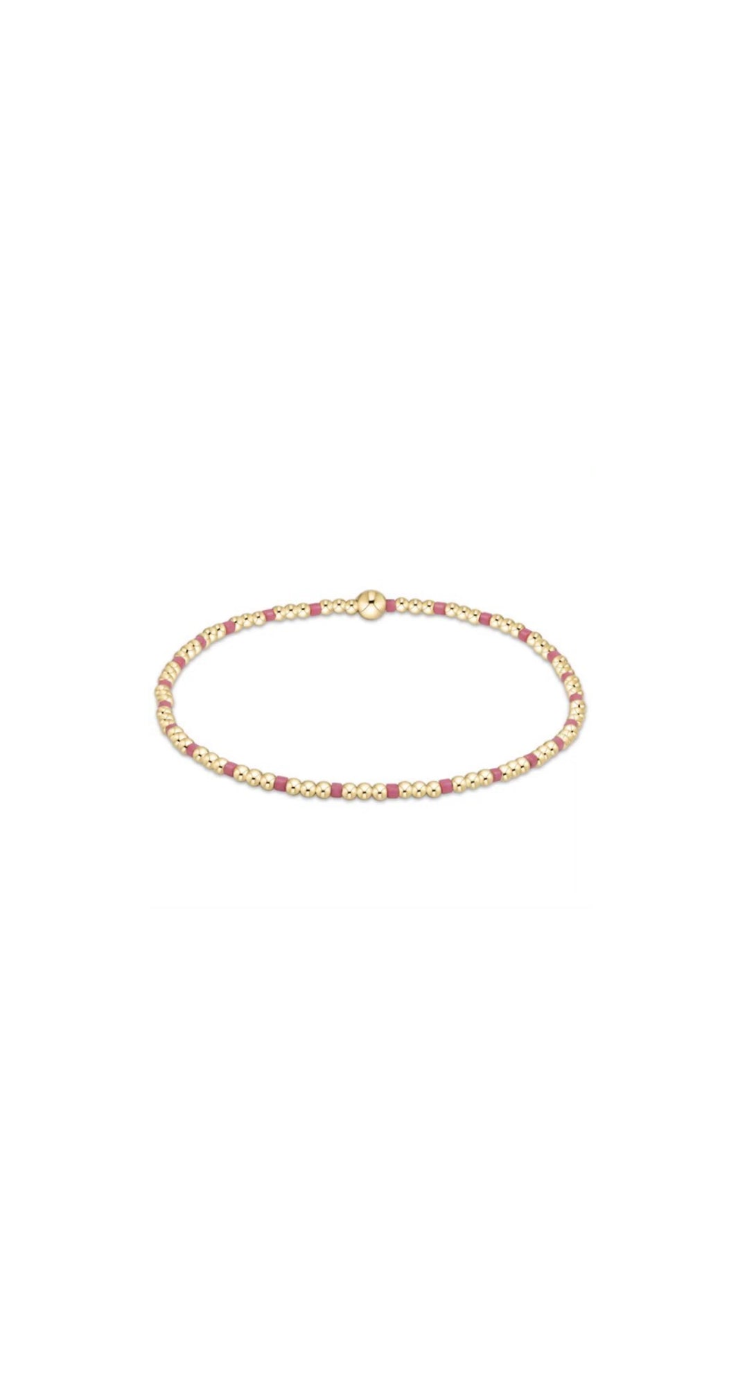 egirl hope sincerity pattern 2mm bead bracelet - bright pink