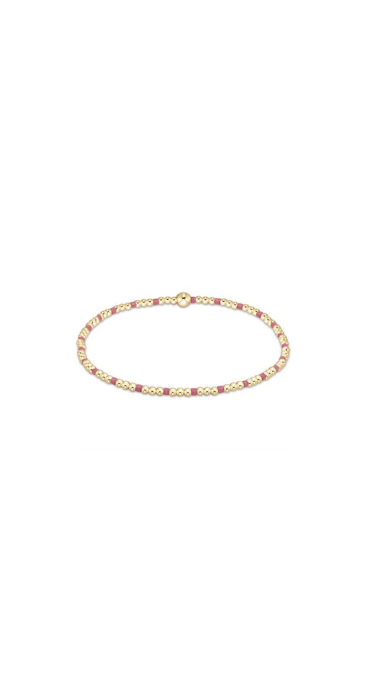 egirl hope sincerity pattern 2mm bead bracelet - bright pink