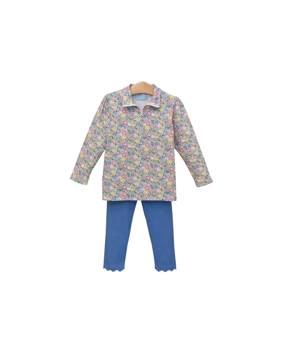 Floral 1/4 Zip Pullover Set