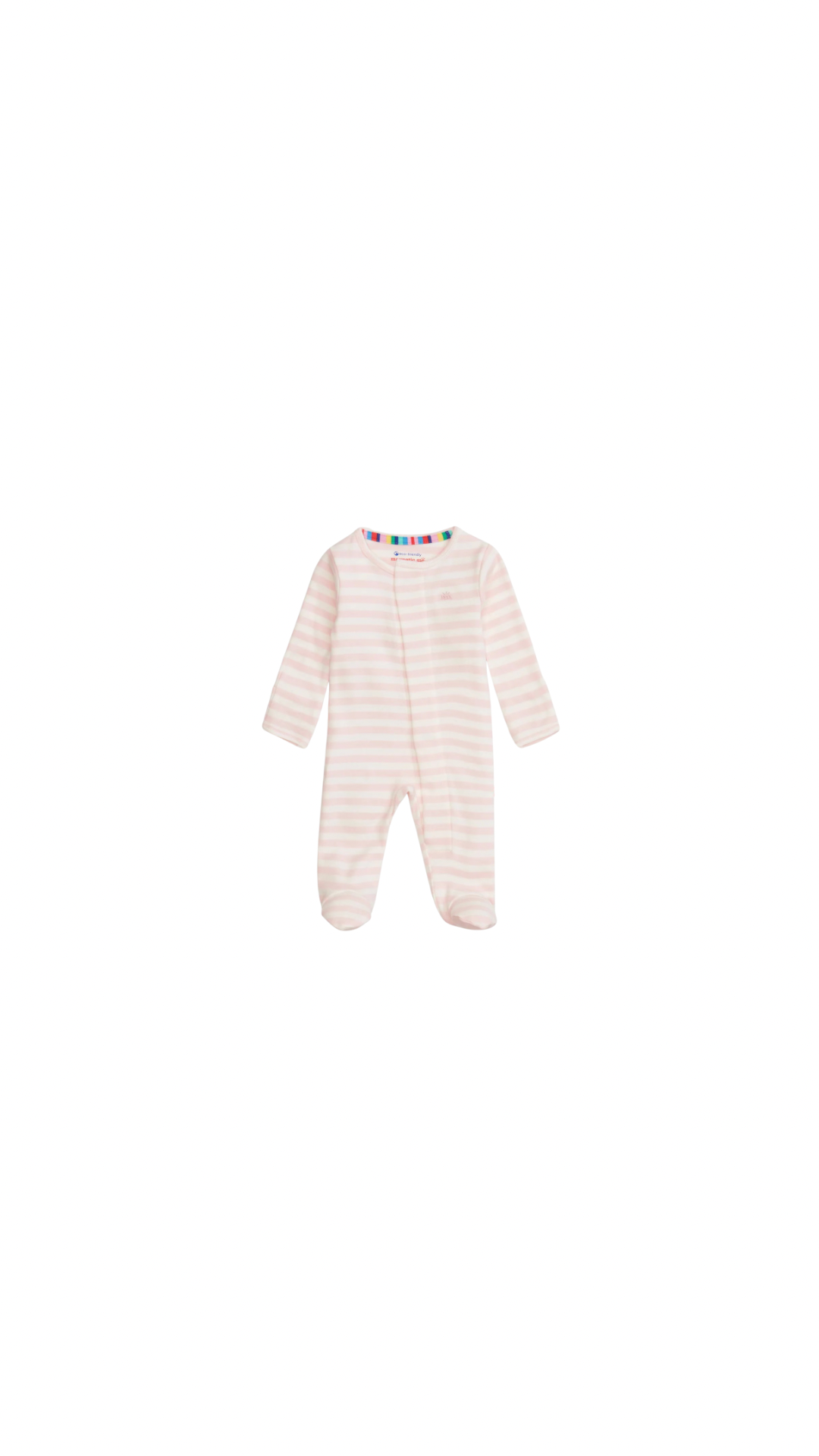 Pink Stripe Organic Cotton Footie