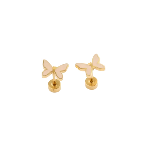Enamel Butterfly Stud Earrings